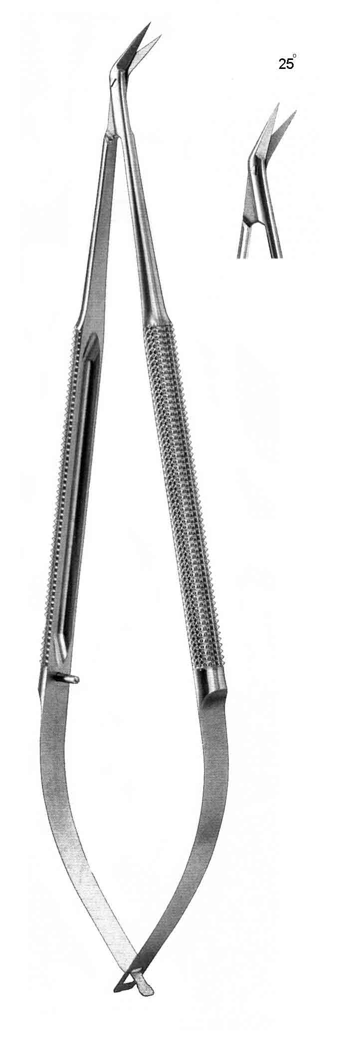 MİKRO MAKAS EĞRİ  25º 16.5 CM  